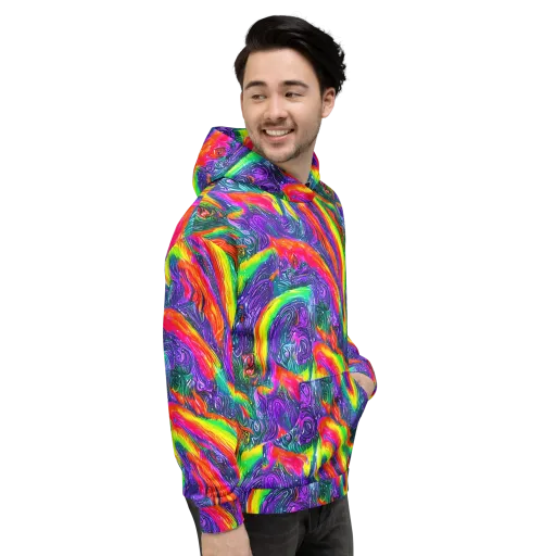 Afterglow Inferno on a Hoodie