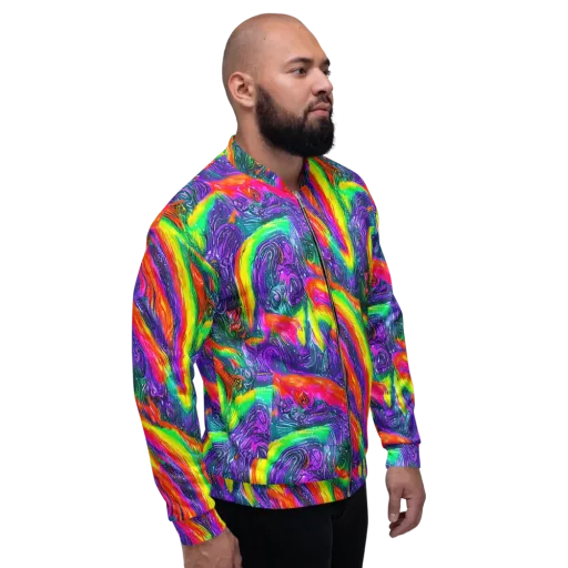 Afterglow Inferno on a Bomber Jacket
