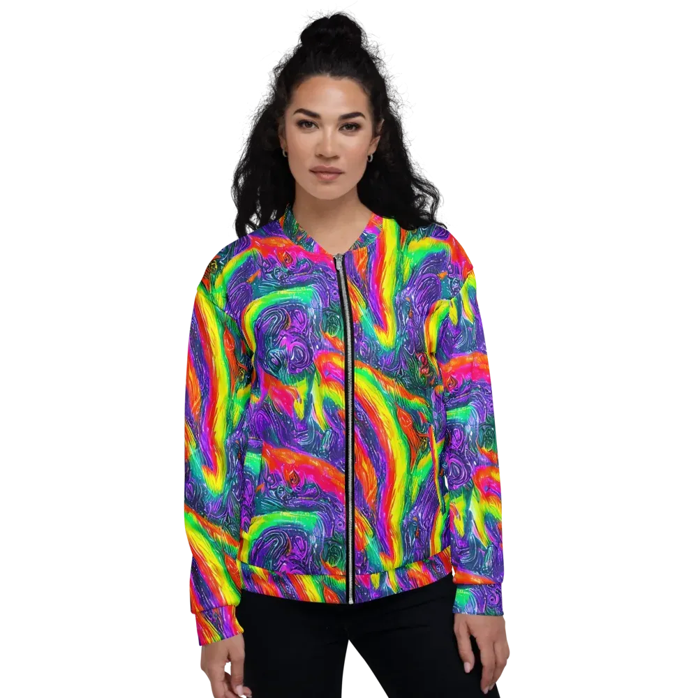 Afterglow Inferno on Bomber Jacket — Front