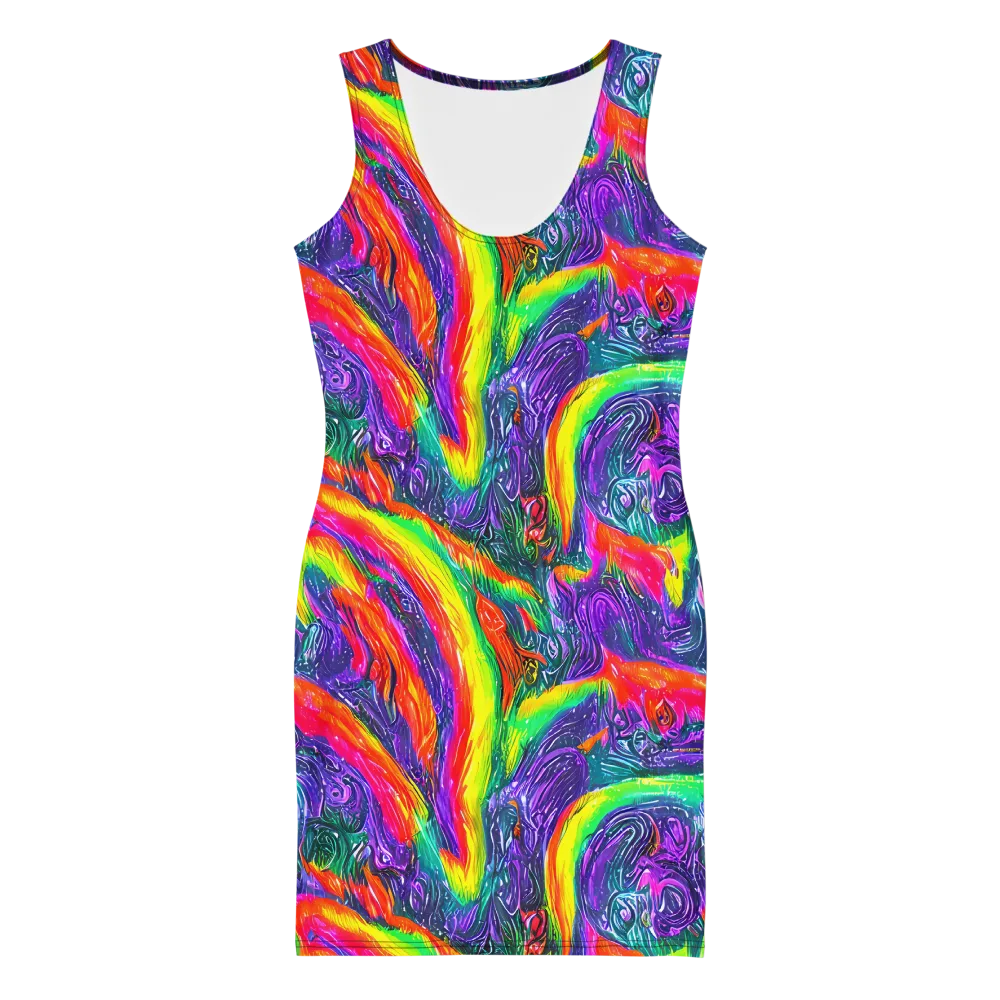 Afterglow Inferno on Bodycon Dress — Front