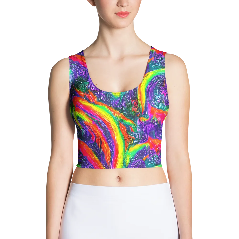 Afterglow Inferno on Crop Top — Front