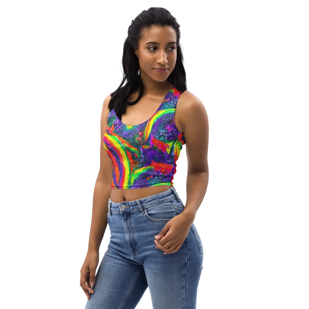 Afterglow Inferno on Crop Top — Left Front