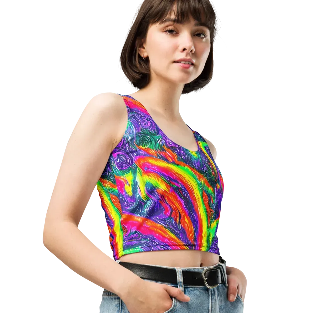 Afterglow Inferno on Crop Top — Right Front