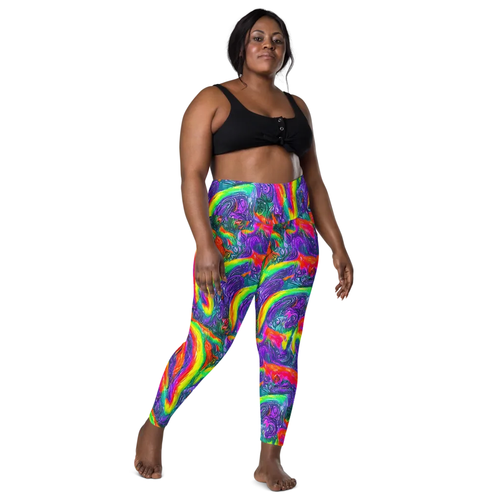 Afterglow Inferno on Leggings with Pockets — Front