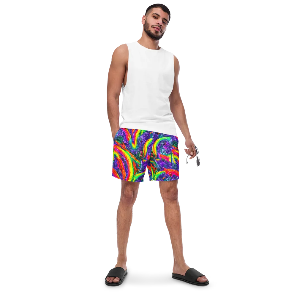 Afterglow Inferno on Swim Trunks — Front