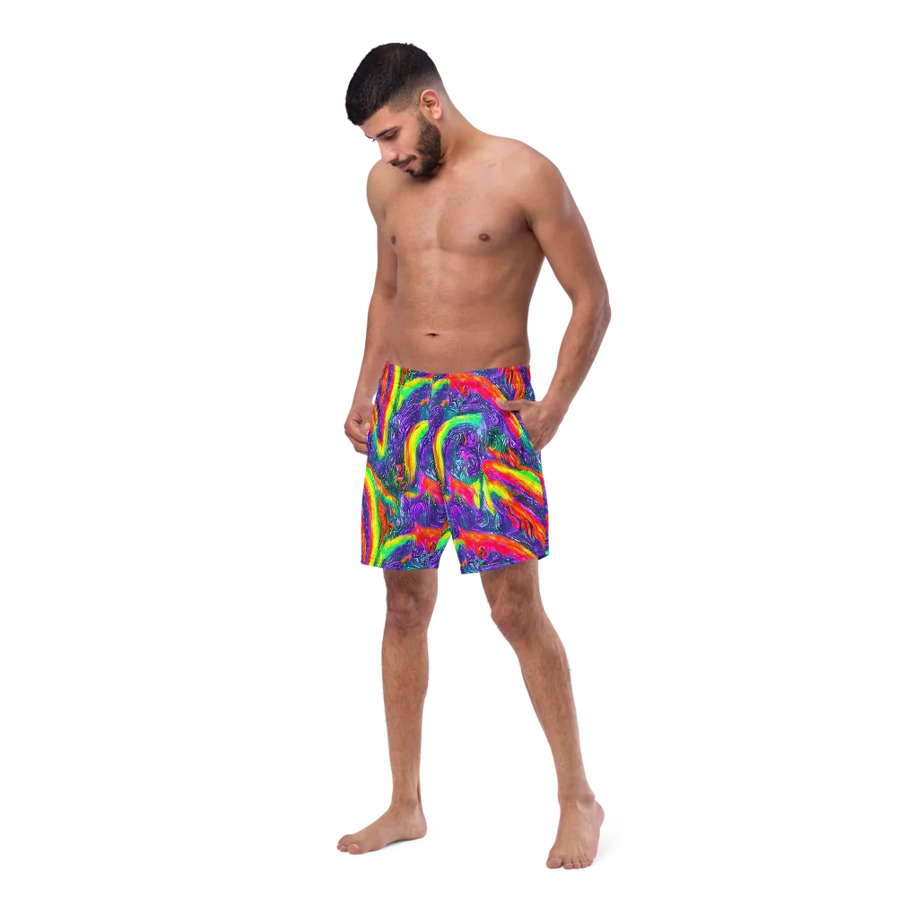 Afterglow Inferno on Swim Trunks — Left Front