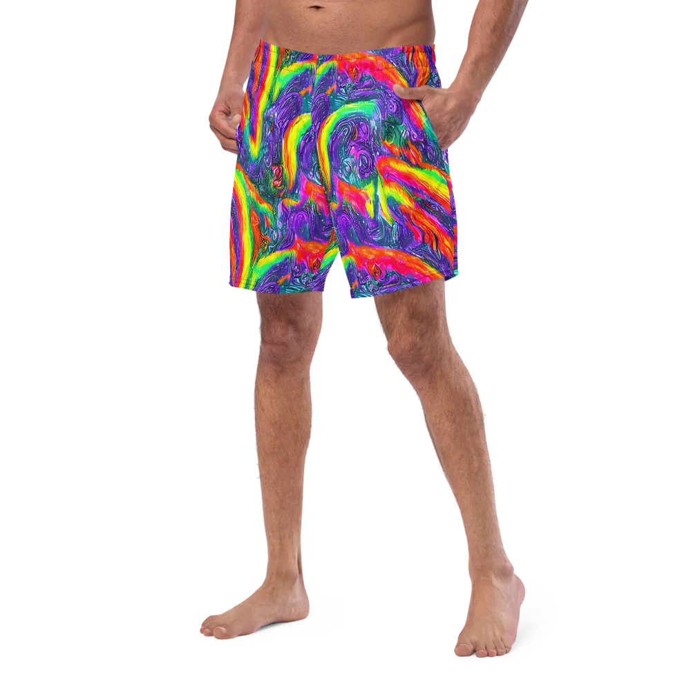 Afterglow Inferno on Swim Trunks — Left Front