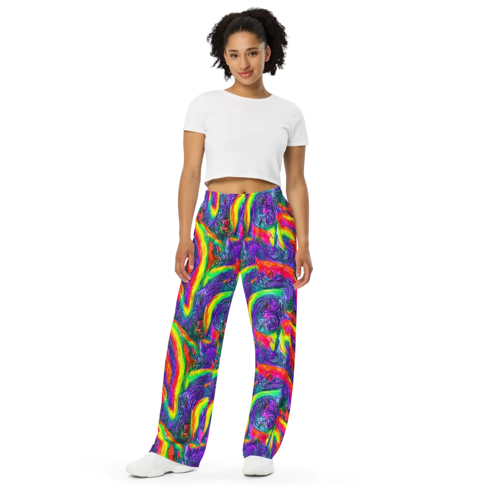 Afterglow Inferno on Wide-Leg Pants — Front
