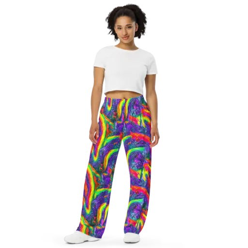 Afterglow Inferno on a Wide-Leg Pants