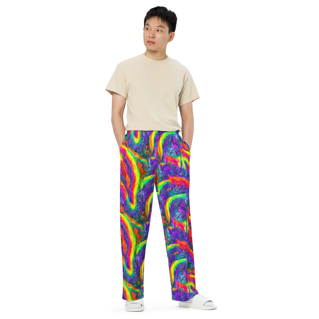 Afterglow Inferno on Wide-Leg Pants — Front