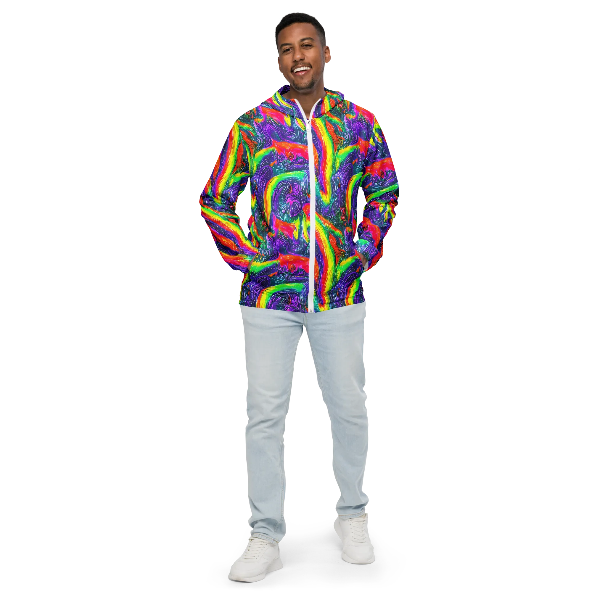 Afterglow Inferno on Men's Windbreaker — Front