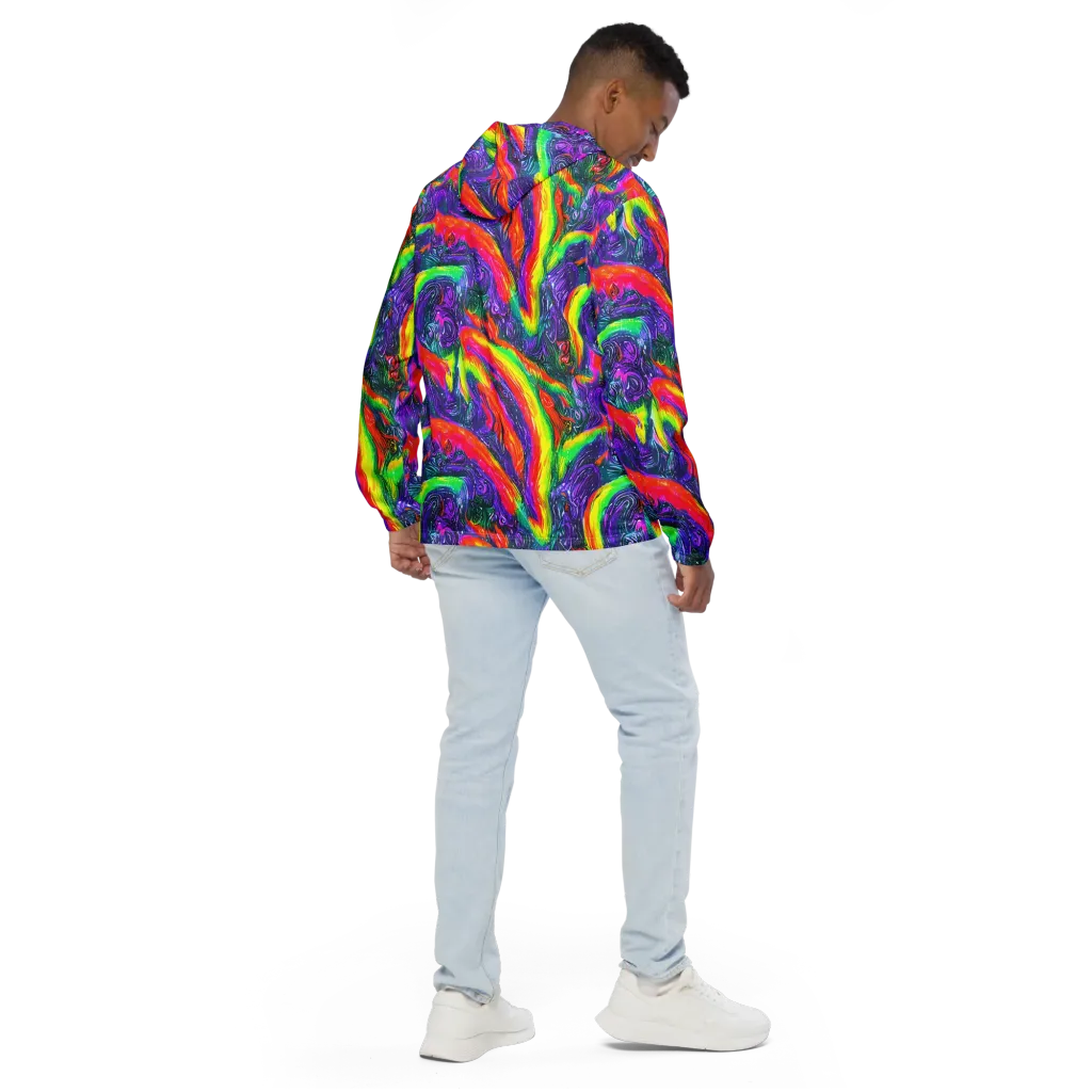 Afterglow Inferno on Men's Windbreaker — Back