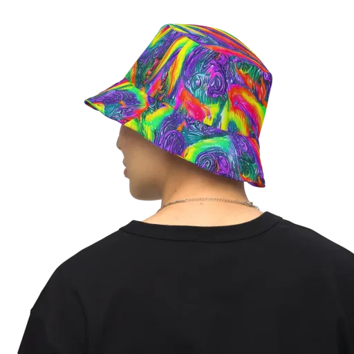 Afterglow Inferno on a Reversible Bucket Hat