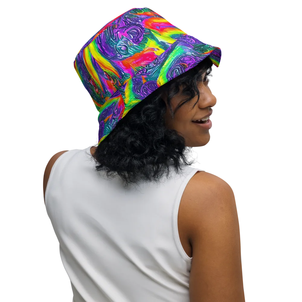 Afterglow Inferno on Reversible Bucket Hat — Right Outside