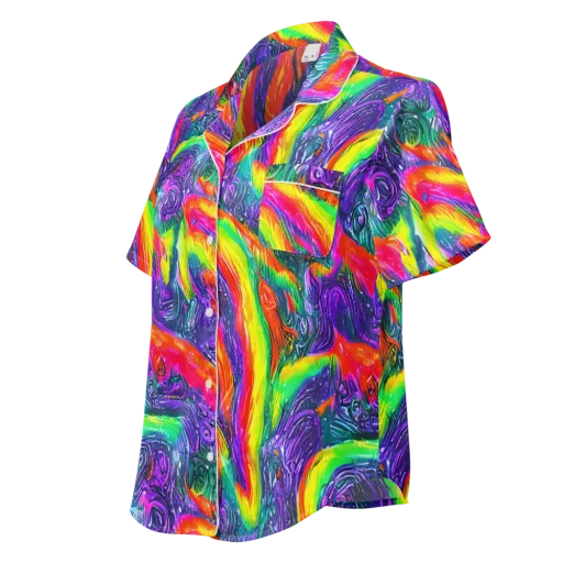 Afterglow Inferno on a Women's Short Sleeve Pajama Top