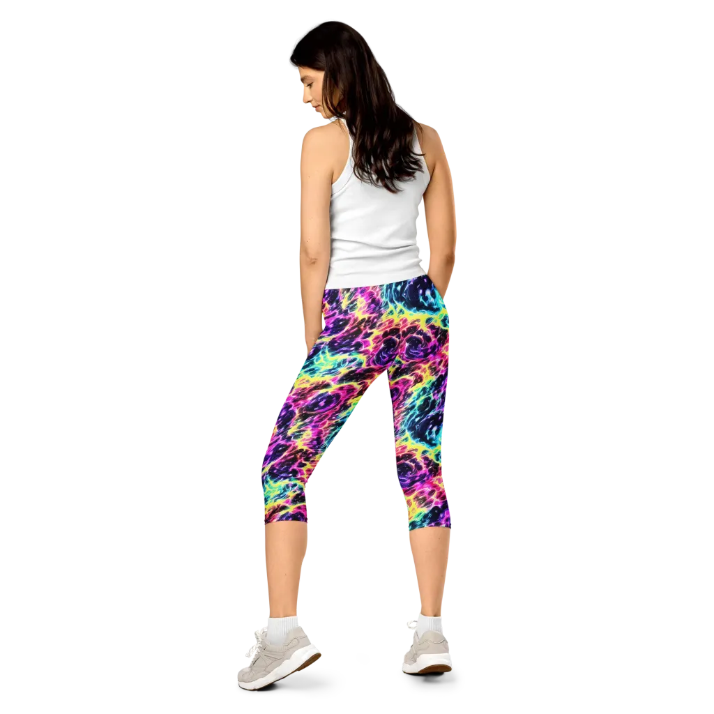 Prism Maelstrom on Capri Leggings — Back