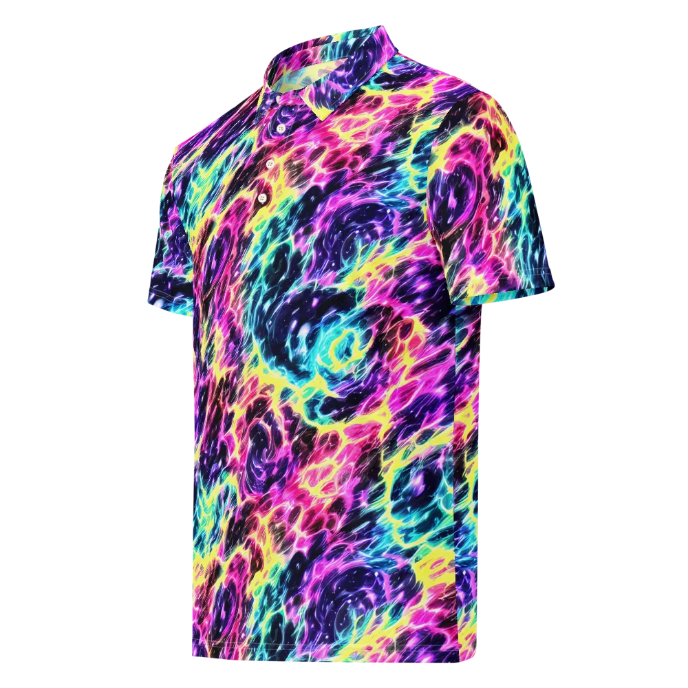 Prism Maelstrom on Men's Slim Fit Polo Shirt — Left Front