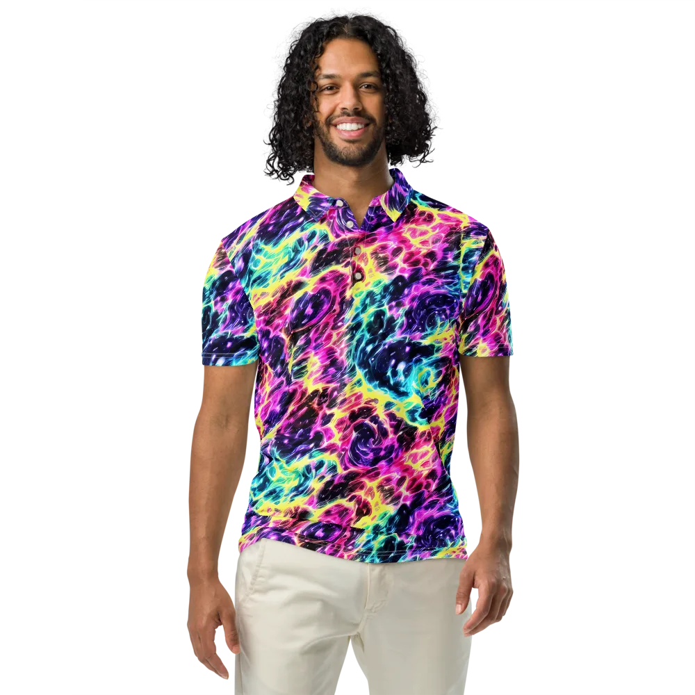 Prism Maelstrom on Men's Slim Fit Polo Shirt — Front