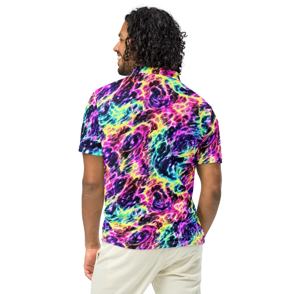 Prism Maelstrom on Men's Slim Fit Polo Shirt — Back
