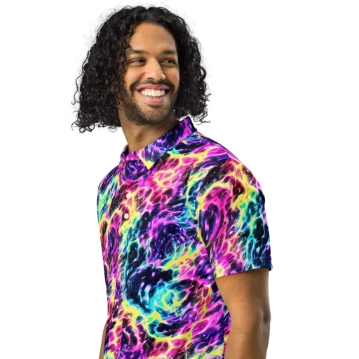 Prism Maelstrom on a Men's Slim Fit Polo Shirt