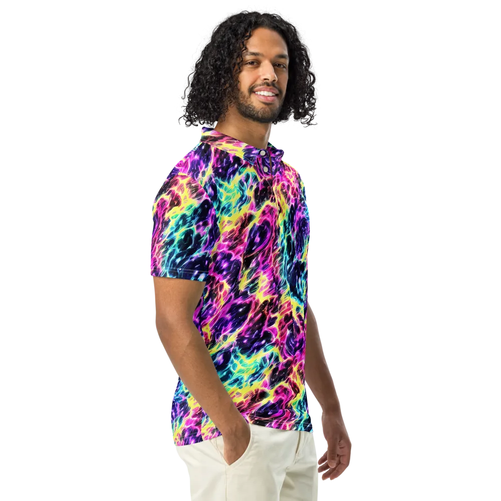 Prism Maelstrom on Men's Slim Fit Polo Shirt — Right Front