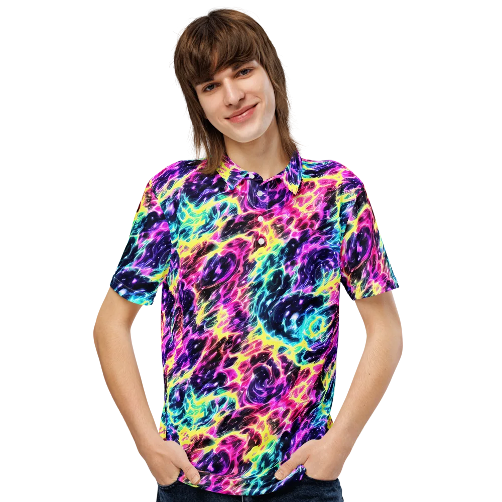 Prism Maelstrom on Men's Slim Fit Polo Shirt — Front