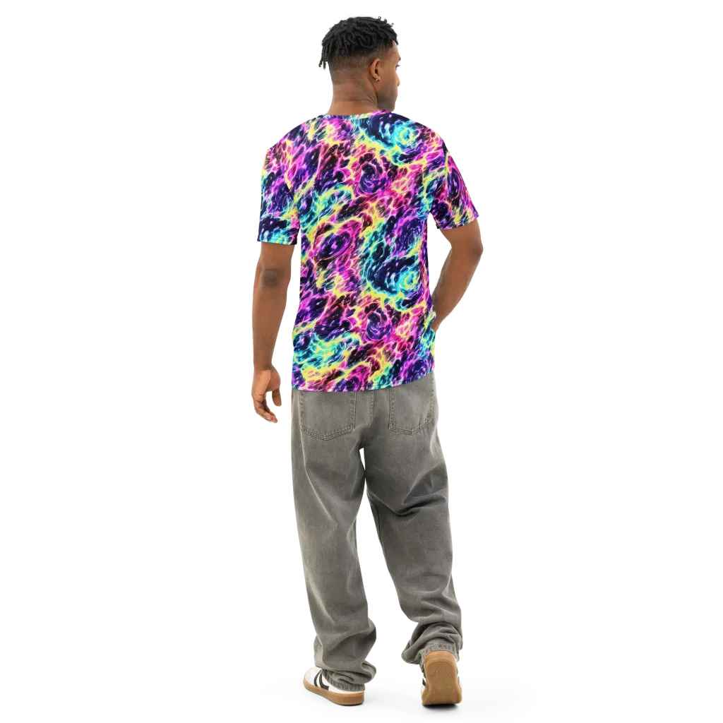Prism Maelstrom on Men's Cotton Crew Neck T-Shirt — Back