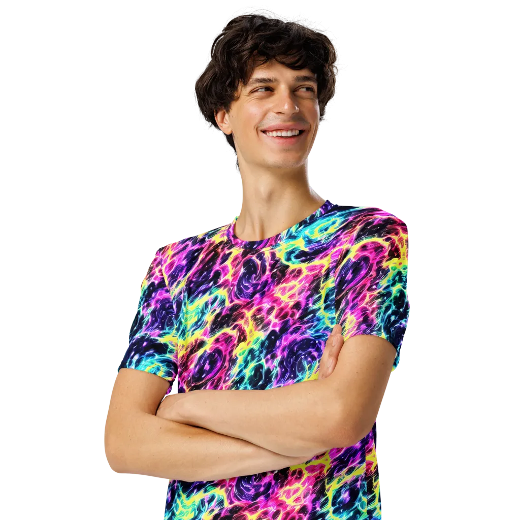 Prism Maelstrom on Men's Crew Neck T-Shirt — Left Front