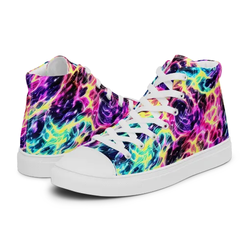 Prism Maelstrom on a Men's High Top Canvas Shoes