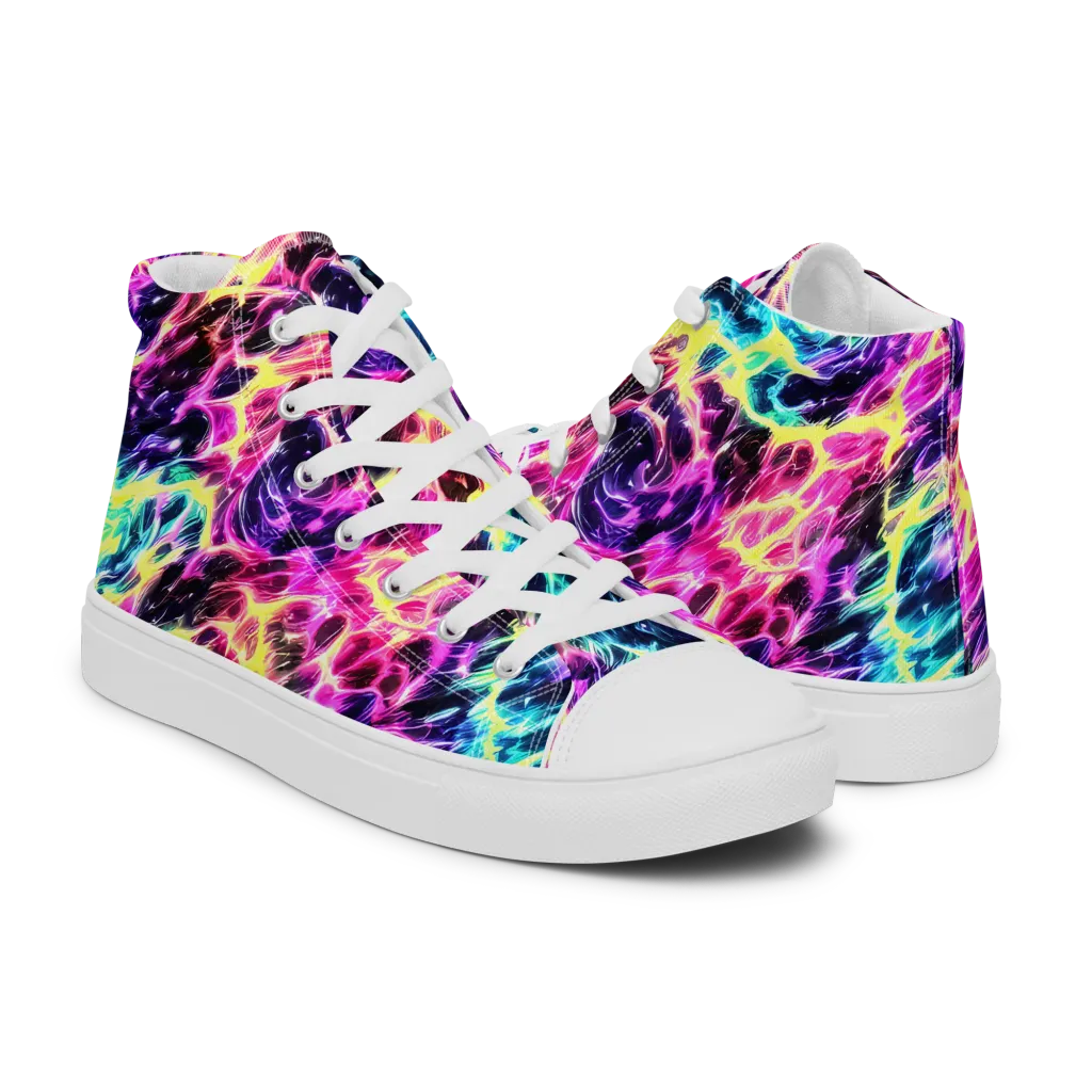 Prism Maelstrom on Men's High Top Canvas Shoes — Right