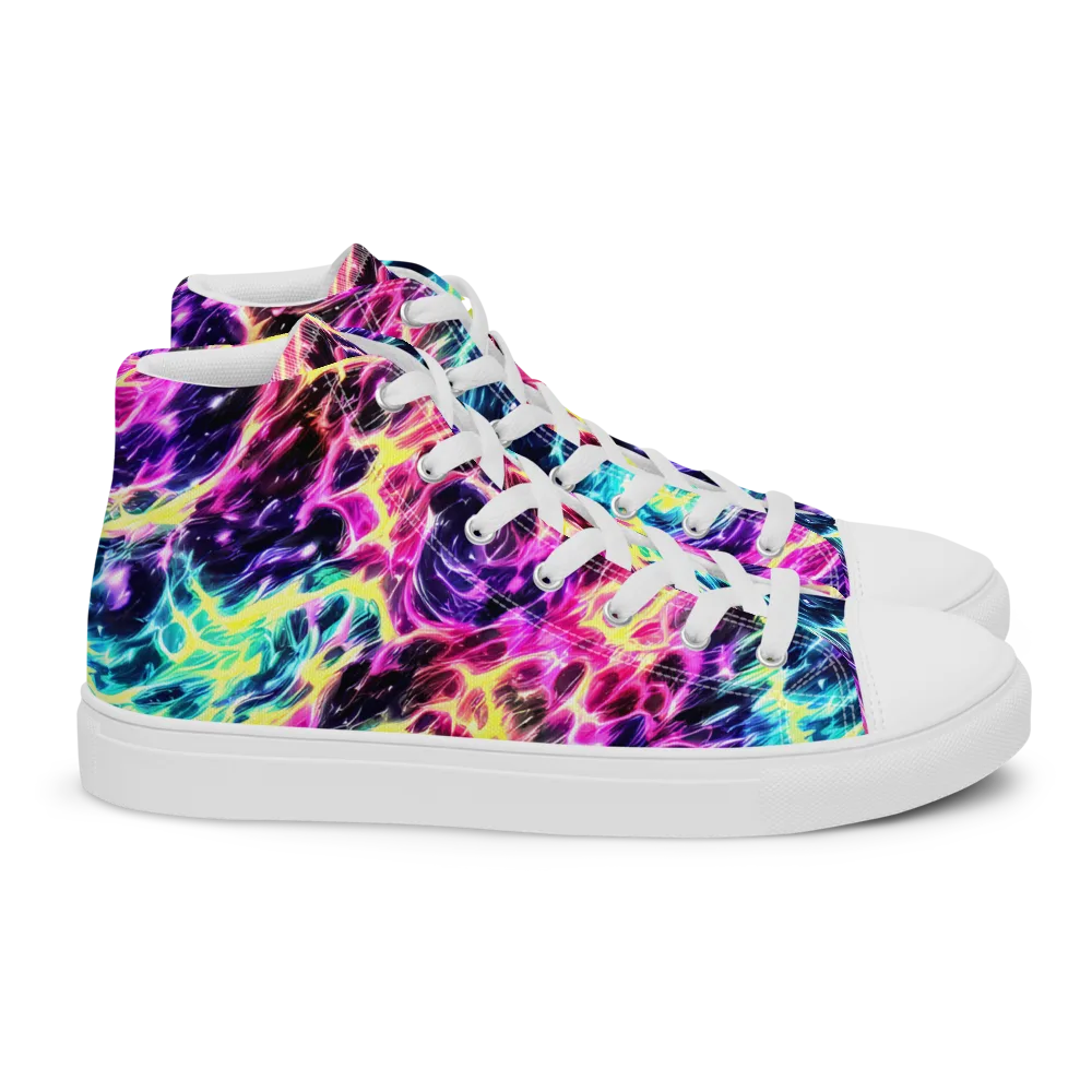 Prism Maelstrom on Women's High Top Canvas Shoes — Right