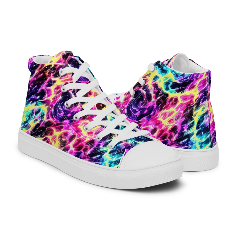 Prism Maelstrom on Women's High Top Canvas Shoes — Right