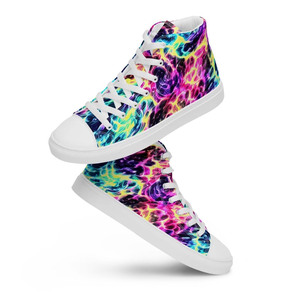 Prism Maelstrom on Women's High Top Canvas Shoes — Front