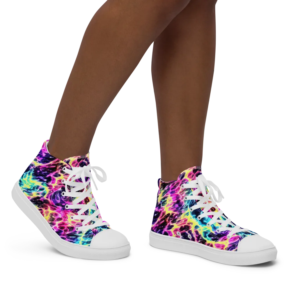 Prism Maelstrom on Women's High Top Canvas Shoes — Right