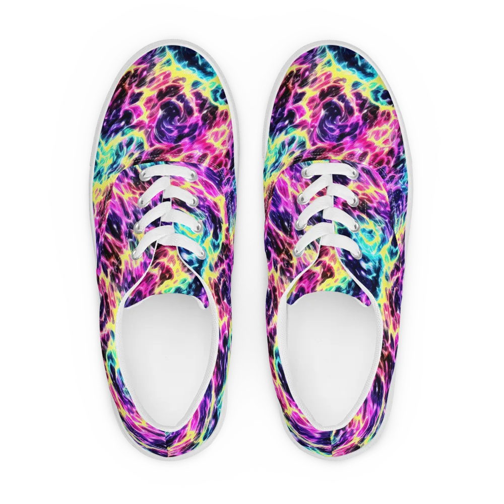 Prism Maelstrom on Men's Lace-Up Canvas Shoes — Front