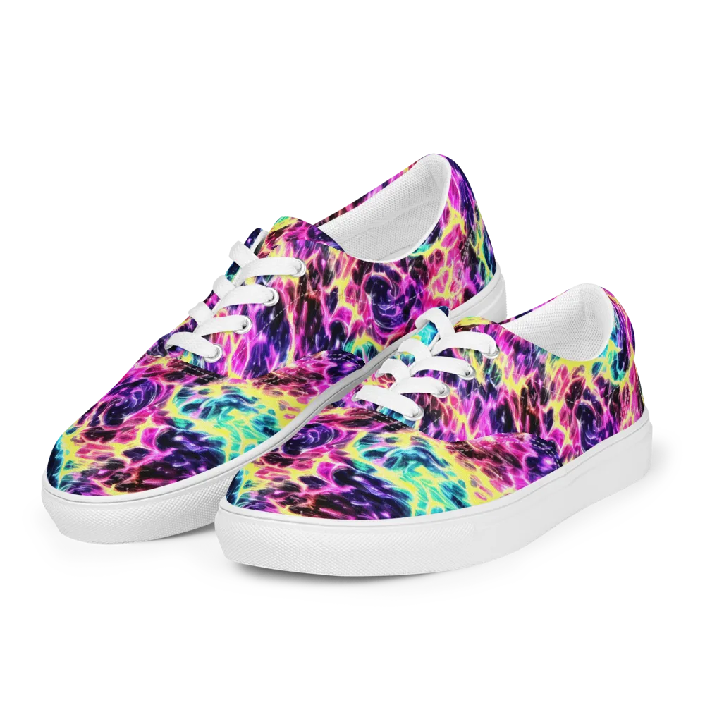 Prism Maelstrom on Men's Lace-Up Canvas Shoes — Left Front