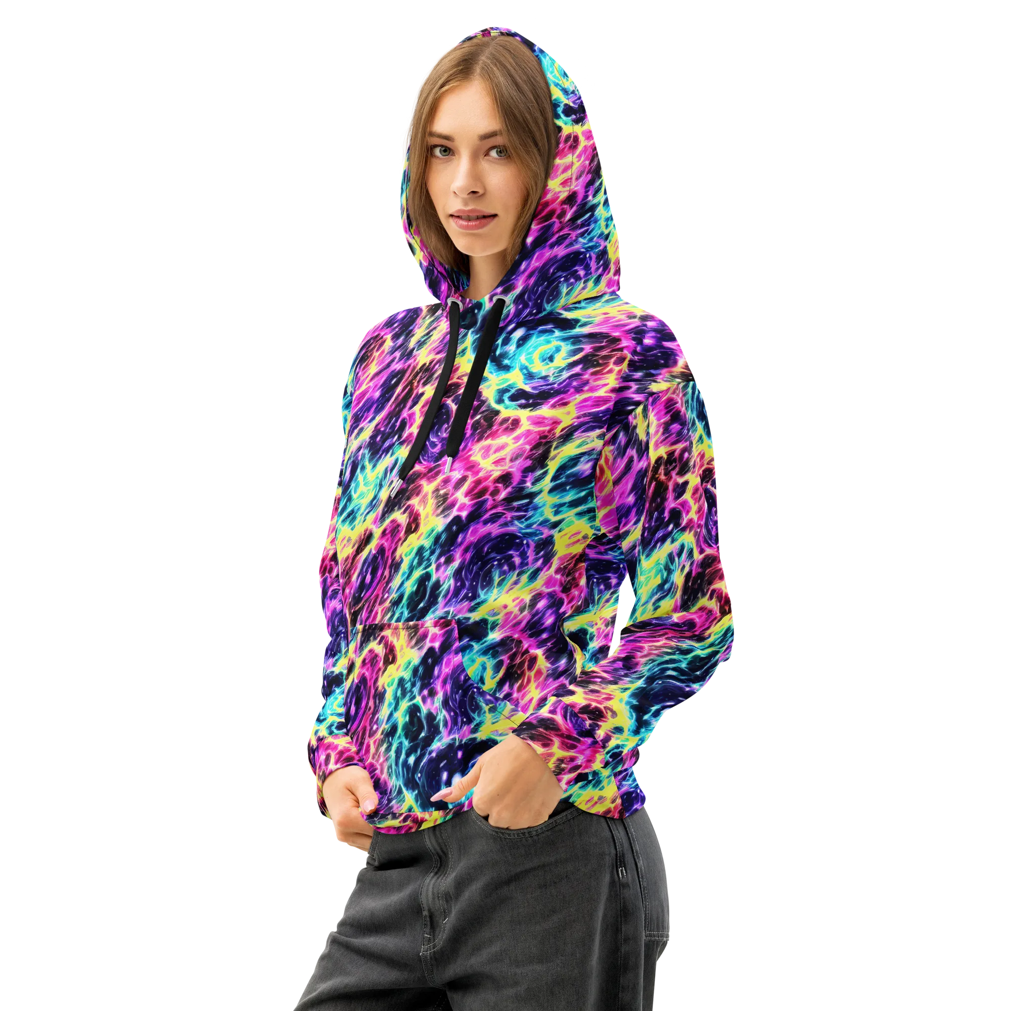 Prism Maelstrom on Cotton Hoodie — Left Front