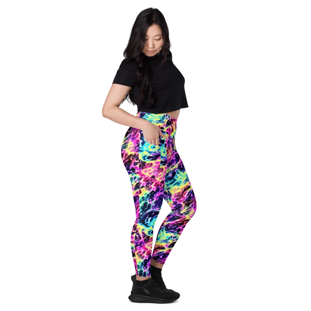 Prism Maelstrom on Leggings with Pockets — Right