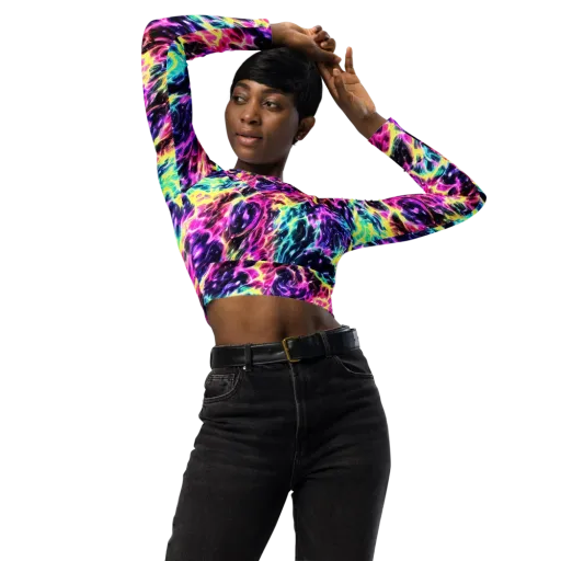 Prism Maelstrom on a Long Sleeve Crop Top