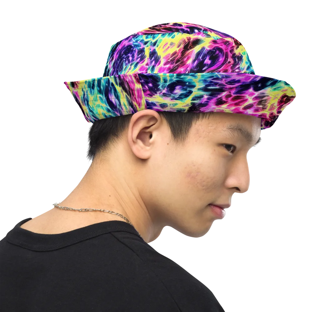 Prism Maelstrom on Reversible Bucket Hat — Right Outside