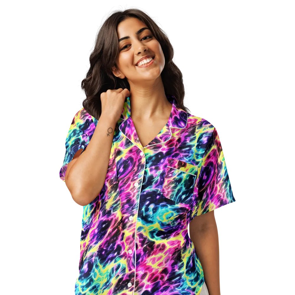 Prism Maelstrom on Women's Short Sleeve Pajama Top — Front