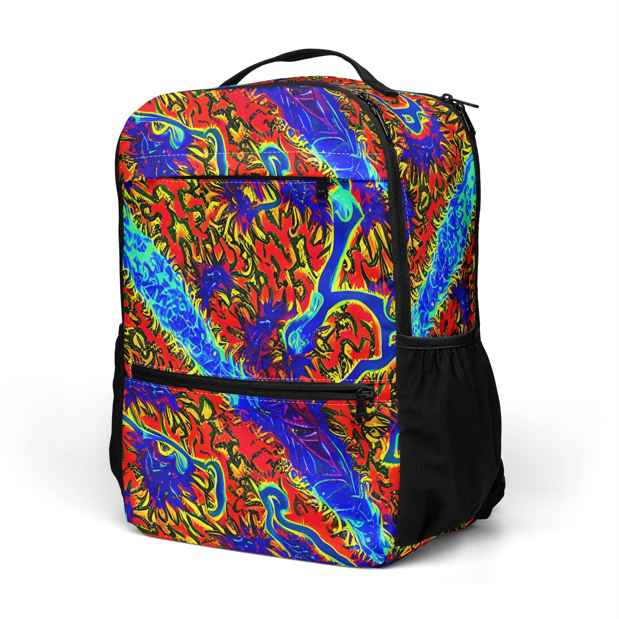 Electric Petalstorm on Utility Backpack — Left Front