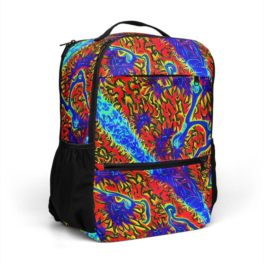 Electric Petalstorm on Utility Backpack — Right Front