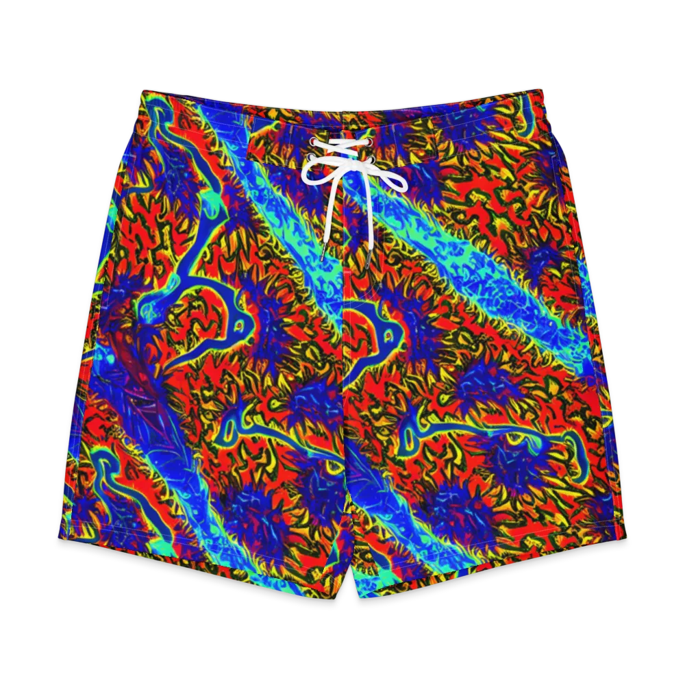 Electric Petalstorm on Men's Board Shorts — Front