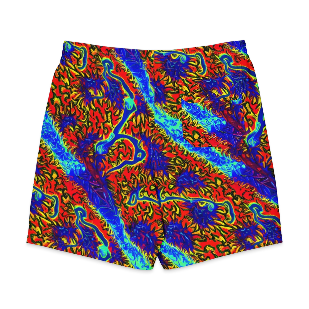 Electric Petalstorm on Men's Board Shorts — Back