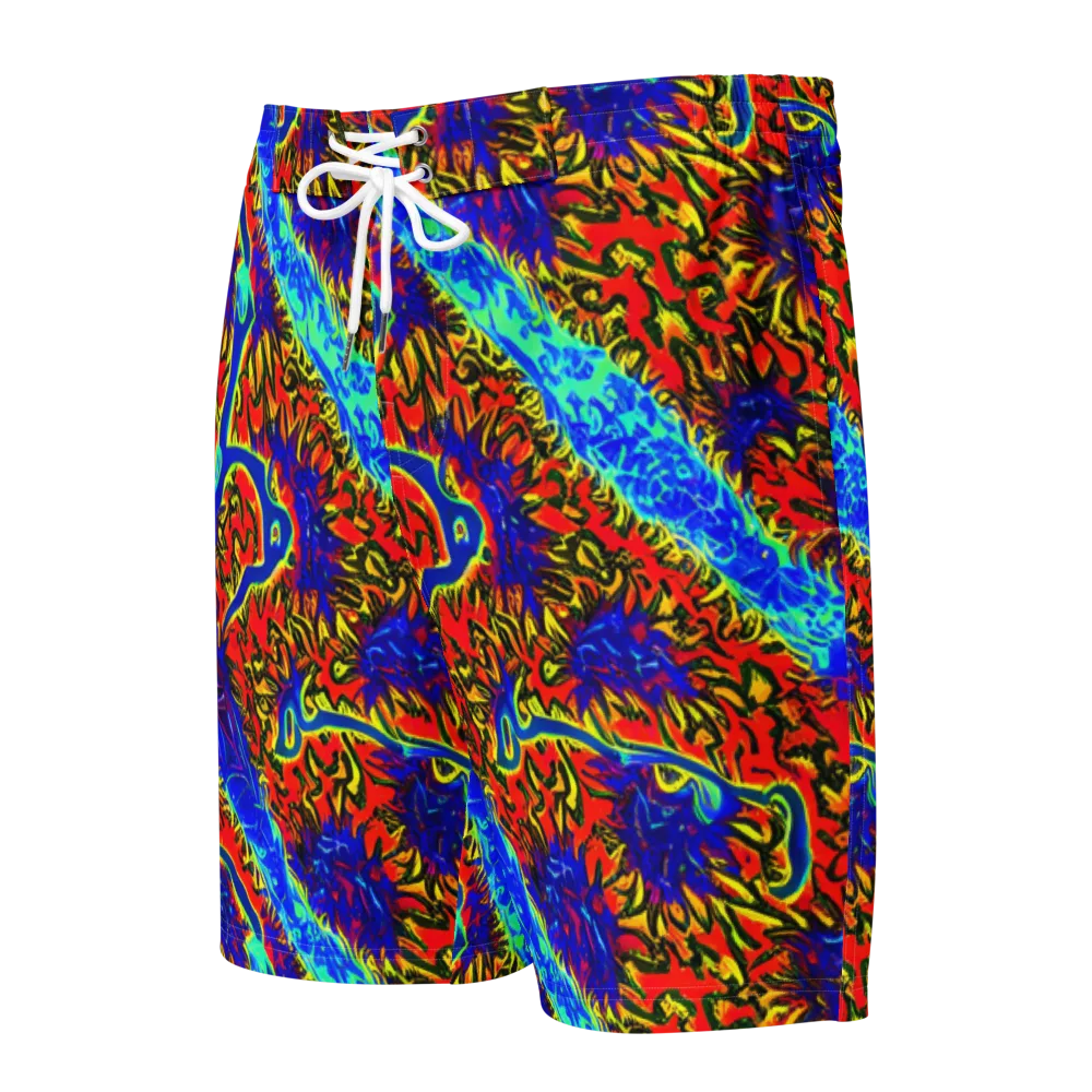 Electric Petalstorm on Men's Board Shorts — Front
