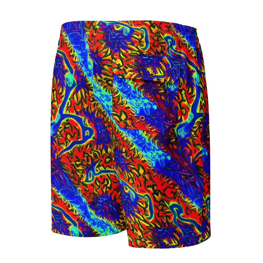 Electric Petalstorm on Men's Board Shorts — Back