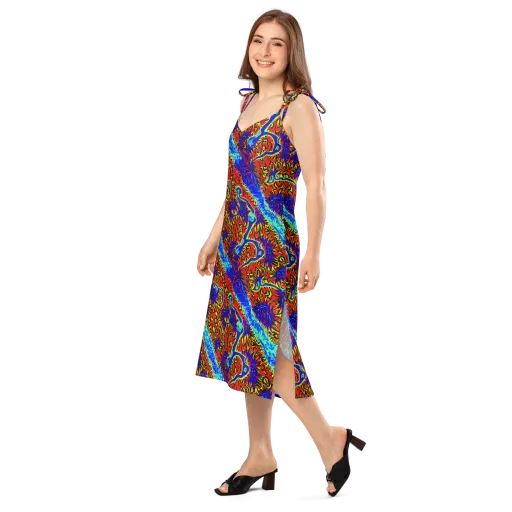 Electric Petalstorm on a Slip Dress