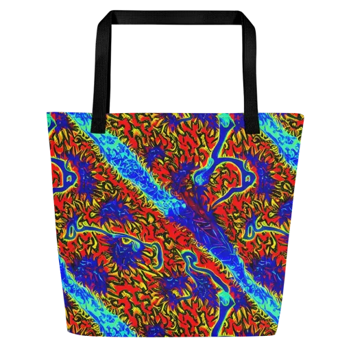 Electric Petalstorm on a Large Tote Bag W/ Pocket