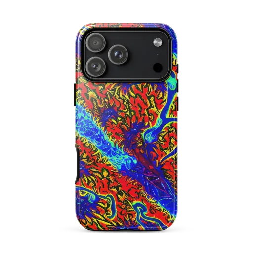 Electric Petalstorm on a Tough Case for iPhone®